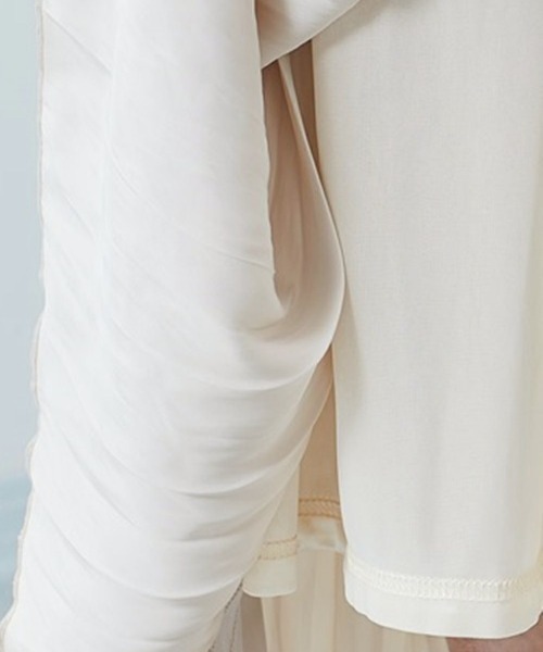 cepo（セポ）の「ソフトプリーツスカート（スカート・レディース・ライム/オフホワイト/ラベンダー・M）」の15枚目の写真