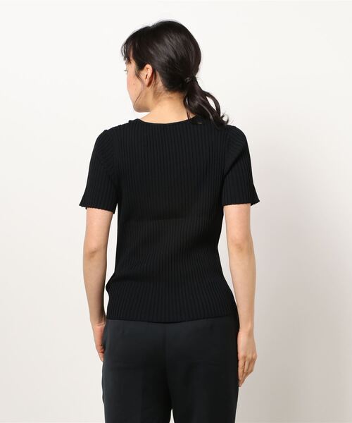 SAISON DE PAPILLON（セゾンドパピヨン）の「4分袖リブ編みサマーニットプルオーバー（ニット/セーター・レディース・ピンク/ホワイト/ブラック・M/L）」の11枚目の写真