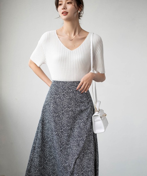 SAISON DE PAPILLON（セゾンドパピヨン）の「4分袖リブ編みサマーニットプルオーバー（ニット/セーター・レディース・ピンク/ホワイト/ブラック・M/L）」の17枚目の写真