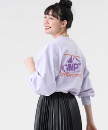 CAMP7（キャンプセブン）の「【CAMP7】ロゴプリントチュニック（チュニック・パープル系）」