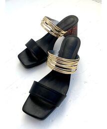 RESEXXY | ゴールドラインべっ甲ヒールサンダル(サンダル)