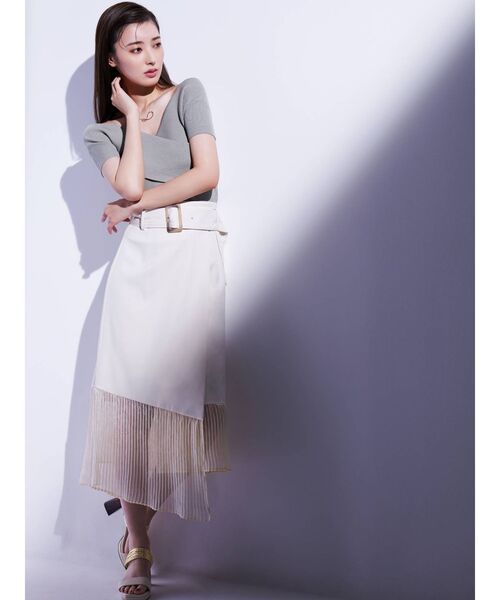 RESEXXY（リゼクシー）の「ゴールドラインべっ甲ヒールサンダル（サンダル・レディース・ブラック/ベージュ/オフホワイト・SMALL/MEDIUM/LARGE）」の8枚目の写真