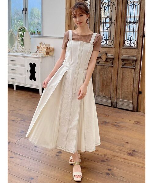 RESEXXY（リゼクシー）の「ゴールドラインべっ甲ヒールサンダル（サンダル・レディース・ブラック/ベージュ/オフホワイト・SMALL/MEDIUM/LARGE）」の5枚目の写真