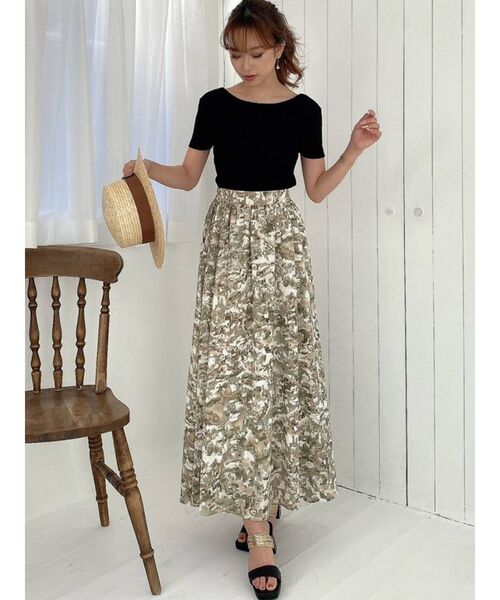 RESEXXY（リゼクシー）の「ゴールドラインべっ甲ヒールサンダル（サンダル・レディース・ブラック/ベージュ/オフホワイト・SMALL/MEDIUM/LARGE）」の20枚目の写真