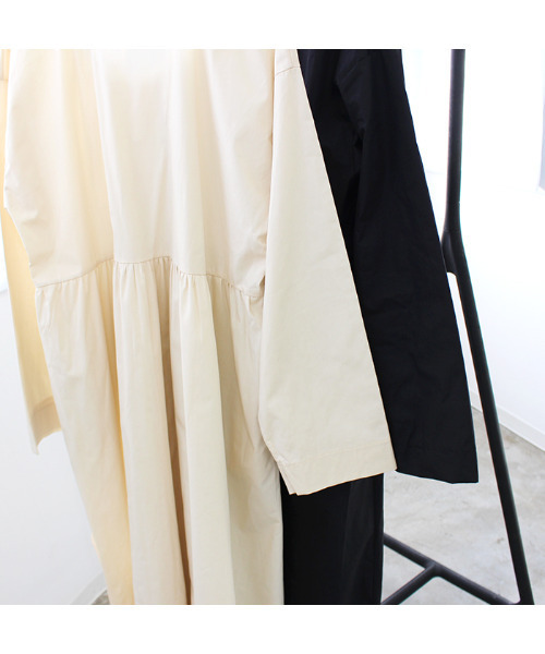 MODE ROBE（モードローブ）の「ラウンドネックコットンワンピース（ワンピース・レディース・ブラック/アイボリー・FREE）」の18枚目の写真