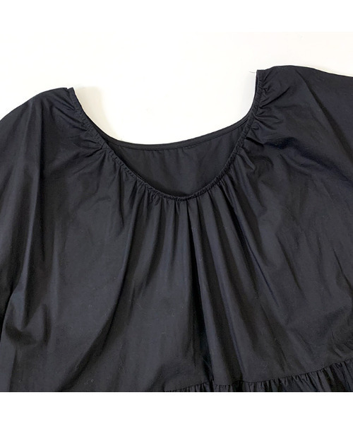 MODE ROBE（モードローブ）の「ラウンドネックコットンワンピース（ワンピース・レディース・ブラック/アイボリー・FREE）」の19枚目の写真