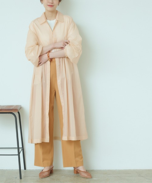 titivate（ティティベイト）の「ﾎﾞﾘｭｰﾑｽﾘｰﾌﾞｼｱｰﾛﾝｸﾞｺｰﾄ（ステンカラー 