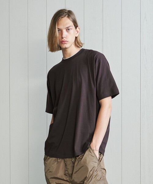 H　BEAUTY&YOUTH UNITED ARROWS（エイチビューティーアンドユースユナイテッドアローズ）の「＜H＞COTTON CREW NECK T-SHIRT/Tシャツ（Tシャツ/カットソー・メンズ・ホワイト/オリーブ/ダークグリーン/ベージュ/ブラック/ダークグレー/クリーム/その他1/ネイビー・SMALL/LARGE/MEDIUM/XL）」の22枚目の写真