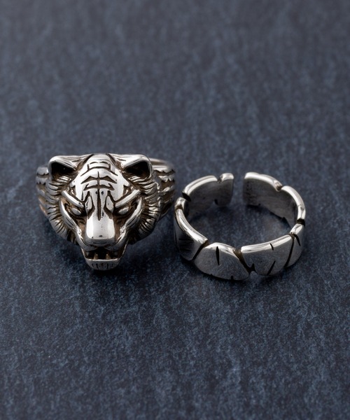 REBALANCE(リバランス)の「リング2点セット【(サイズ調整可能)】(リング・メンズ・A/B/C/D/E/F/G/H/I/J/K/L/M/N/O/S/P/Q/R/Z/W/X/Y/T/U/V/その他6/その他1/その他/その他3/その他4/その他5/その他2・FREE)」の2枚目の写真