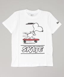 NEW ERA（ニューエラ）の「【NEW　ERA/ニューエラ】PEANUTS スヌーピー コラボ スケートプリントキッズ半袖Tシャツ【140ｃｍ-160ｃｍ】/ホワイト（Tシャツ/カットソー・キッズ）」