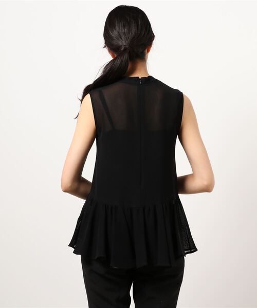 Luftrobe（ルフトローブ）の「《Luftrobe》フリルシアーカットソー（Tシャツ/カットソー・レディース・ホワイト/ブラック/ピンク・9号/7号）」の14枚目の写真