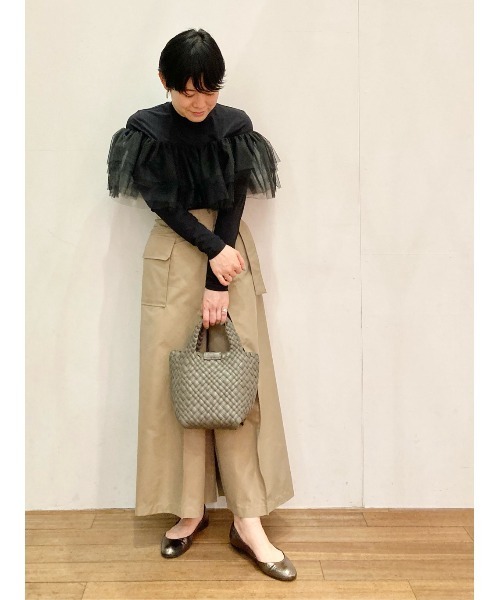 BEARDSLEY（ビアズリー）の「《VVTIAN》チュールカットソー（Tシャツ/カットソー・レディース・ブラック/ホワイト・FREE）」の11枚目の写真