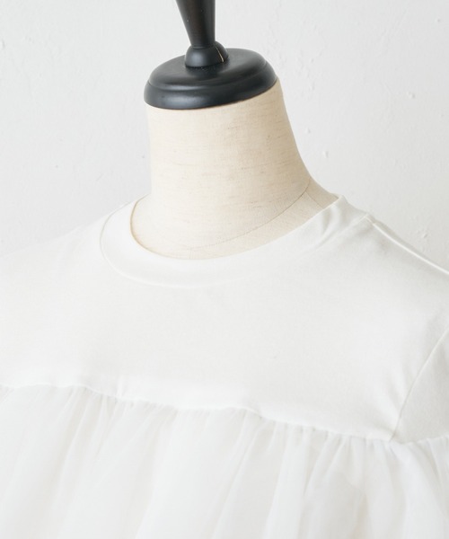 BEARDSLEY（ビアズリー）の「《VVTIAN》チュールカットソー（Tシャツ/カットソー・レディース・ブラック/ホワイト・FREE）」の8枚目の写真