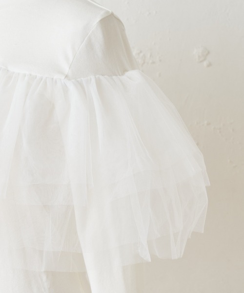 BEARDSLEY（ビアズリー）の「《VVTIAN》チュールカットソー（Tシャツ/カットソー・レディース・ブラック/ホワイト・FREE）」の10枚目の写真