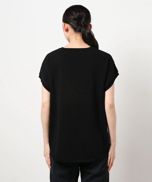 Samansa Mos2 blue(サマンサモスモスブルー)の「フレンチスリーブニットプルオーバー(ニット/セーター・レディース・オフホワイト/サックスブルー/ブラック・フリ-)」の4枚目の写真