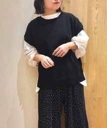 Samansa Mos2 blue | フレンチスリーブニットプルオーバー(ニット/セーター)