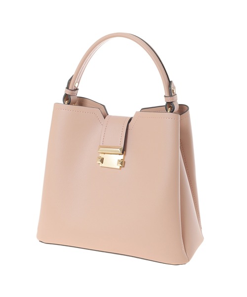 Edit Sheen（エディットシーン）の「【High-Line】スクエアスタッズフラップバッグカラーミディ（ハンドバッグ・レディース・ベージュ/ミント/イエロー/ベビーピンク/ライトグレー/ブラック/ダークベージュ・FREE）」の16枚目の写真