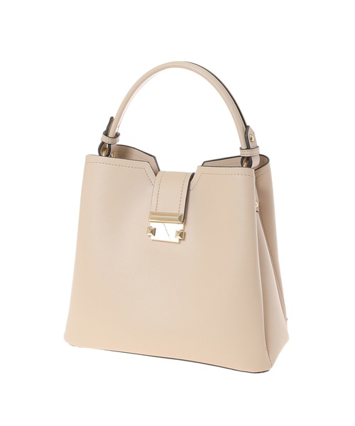 Edit Sheen（エディットシーン）の「【High-Line】スクエアスタッズフラップバッグカラーミディ（ハンドバッグ・レディース・ベージュ/ミント/イエロー/ベビーピンク/ライトグレー/ブラック/ダークベージュ・FREE）」の17枚目の写真