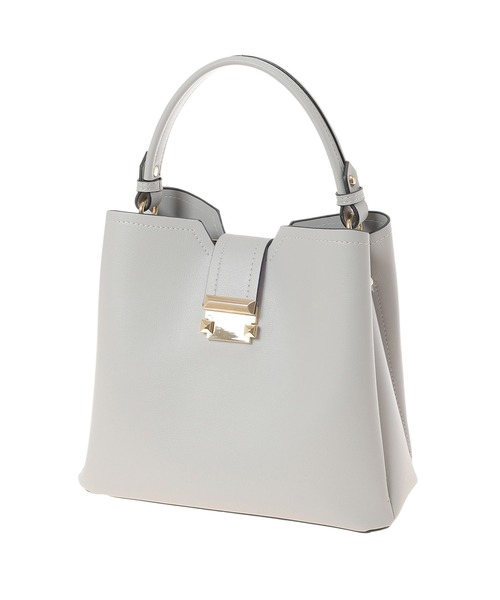 Edit Sheen（エディットシーン）の「【High-Line】スクエアスタッズフラップバッグカラーミディ（ハンドバッグ・レディース・ベージュ/ミント/イエロー/ベビーピンク/ライトグレー/ブラック/ダークベージュ・FREE）」の18枚目の写真