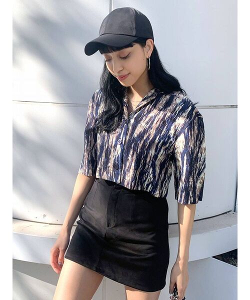 EMODA（エモダ）の「ウェーブテクスチャーシャツ（シャツ/ブラウス・レディース・ブラック/その他1/その他・FREE）」の9枚目の写真