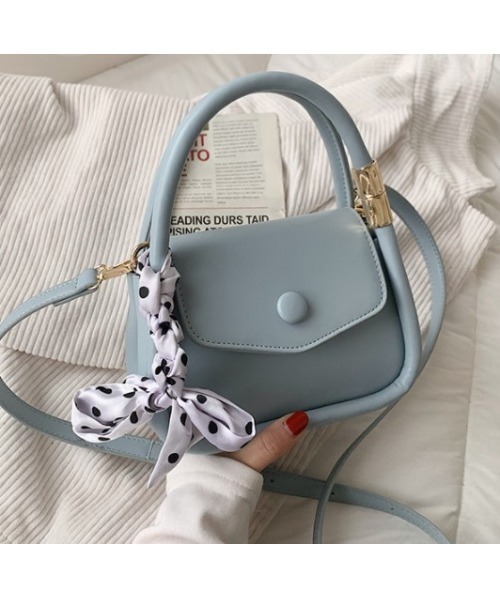 LAC-VERT（ラック・ヴェール）の「ダブルハンドルミニショルダーバッグ（ショルダーバッグ・レディース・ブラック/ホワイト/イエロー/ブルー・FREE）」の9枚目の写真