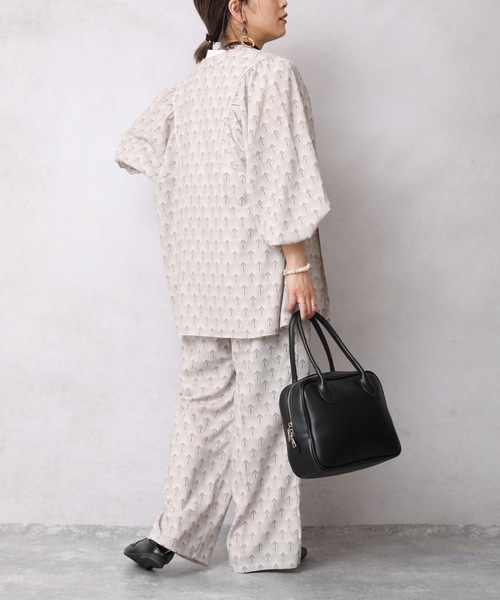 ap retro（アプレトロ）の「ウエスト配色スラックスパンツ【ZOZO限定アイテム】（その他パンツ・レディース・ブラック/アイボリー/ライトベージュ・FREE）」の14枚目の写真