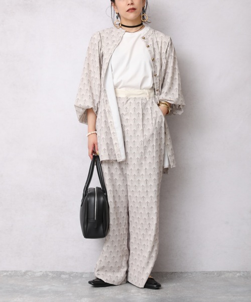 ap retro（アプレトロ）の「ウエスト配色スラックスパンツ【ZOZO限定アイテム】（その他パンツ・レディース・ブラック/アイボリー/ライトベージュ・FREE）」の9枚目の写真