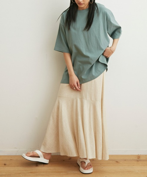 Auntie Rosa Holiday(アンティローザホリデー)の「ヘヴィーウェイトコットンスリットTシャツ(Tシャツ/カットソー・レディース・ホワイト/ブラック/ブルー/グリーン/モカ/ライトパープル・FREE)」の19枚目の写真