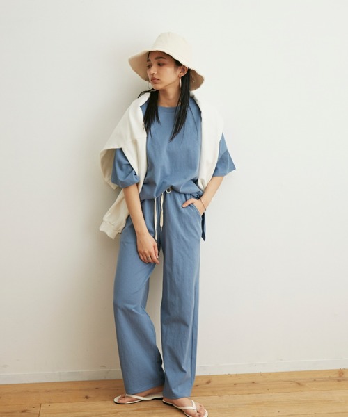 Auntie Rosa Holiday(アンティローザホリデー)の「ヘヴィーウェイトコットンスリットTシャツ(Tシャツ/カットソー・レディース・ホワイト/ブラック/ブルー/グリーン/モカ/ライトパープル・FREE)」の12枚目の写真