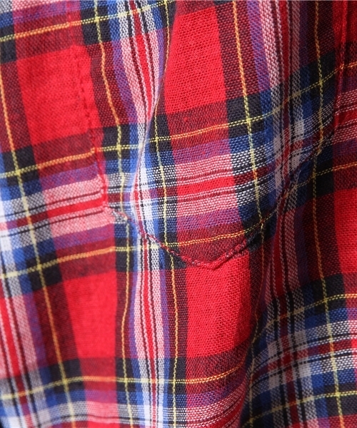 WEGO（ウィゴー）の「WEGO/ダブルガーゼロングシャツ（シャツ/ブラウス・メンズ・グリーン/ネイビー/レッド/その他1・MEDIUM/LARGE）」の9枚目の写真