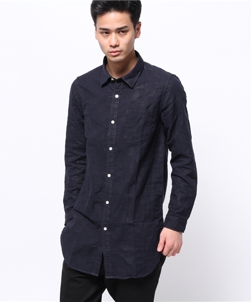 WEGO（ウィゴー）の「WEGO/ダブルガーゼロングシャツ（シャツ/ブラウス・メンズ・グリーン/ネイビー/レッド/その他1・MEDIUM/LARGE）」の16枚目の写真