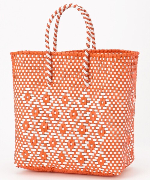 FREAK'S STORE（フリークスストア）の「【WEB限定】SANRAMI/サンラミ　2トーン編みバッグ（トートバッグ・レディース・ブラック/ゴールド/オレンジ・ONE SIZE）」の3枚目の写真