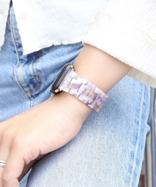 Urban Coral（アーバンコーラル）の「Apple Watch Band / アップルウォッチ バンド マーブルキャンディー / Urban Coral（デジタル腕時計・レディース・ホワイト系その他/ブラウン系その他/ブルー系その他/ラベンダー/ピンク系その他/ピンク系その他2/レオパード/ブラウン系その他2/ブラウン系その他3/ピンク系その他4/ピンク系その他3/ホワイト系その他2/ブラック系その他/パープル系その他/ベージュ系その他/ホワイト系その他3/ピンク系その他5/ピンク系その他7/ピンク系その他6/ホワイト系その他4/ダークブラウン系/ブルー系その他2/ピンク系/ホワイト系その他5/ブラック系その他2/マルチ・40mm/44mm）」の22枚目の写真