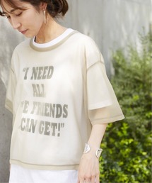 FRAMeWORK | シアーTシャツ2◆(Tシャツ/カットソー)
