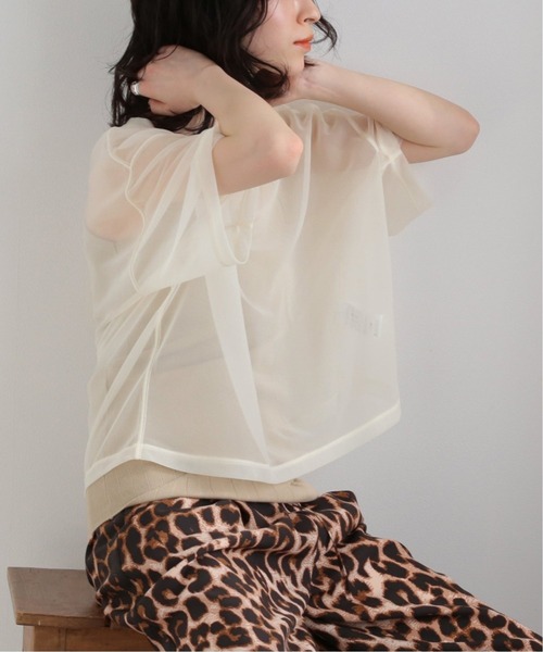 FRAMeWORK（フレームワーク）の「シアーTシャツ2◆（Tシャツ/カットソー・レディース・レンガ/ベージュ/アイボリー・FREE）」の16枚目の写真