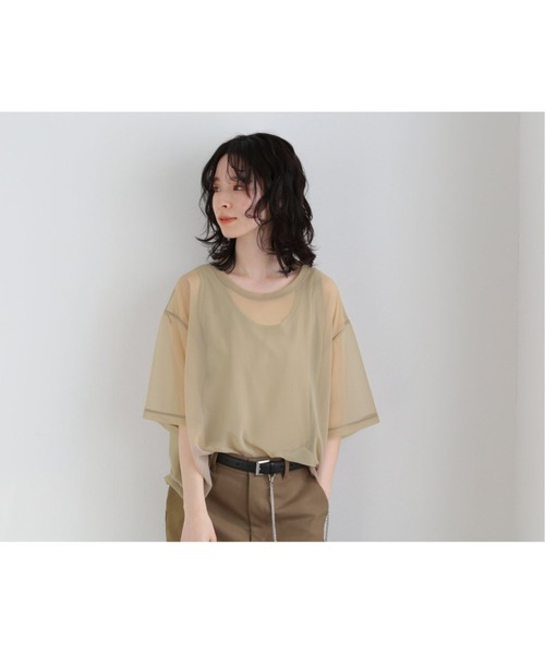 「FRAMeWORK」 半袖Tシャツ FREE ブラック レディース FRAMeWORK tシャツ 「追加」モックネックTシャツ レディース