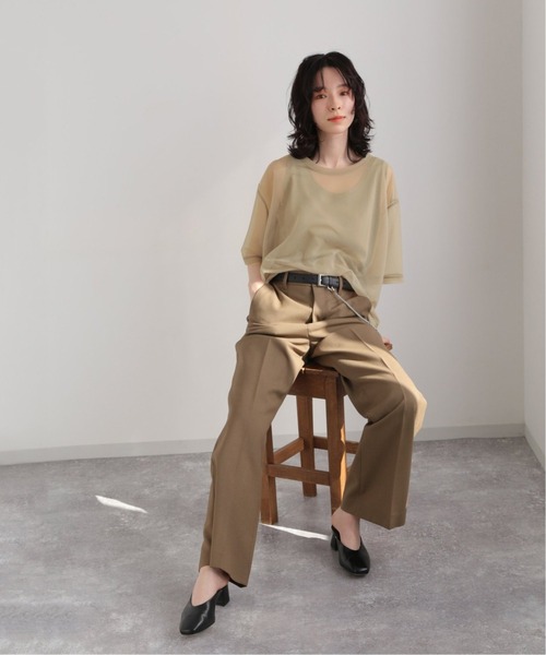 FRAMeWORK（フレームワーク）の「シアーTシャツ2◆（Tシャツ/カットソー・レディース・レンガ/ベージュ/アイボリー・FREE）」の5枚目の写真