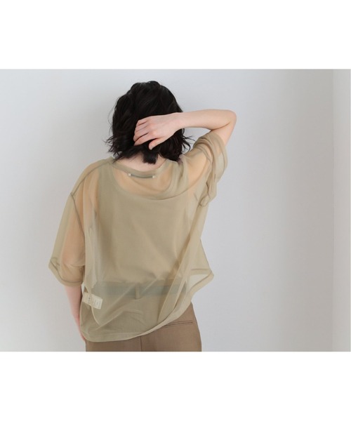 FRAMeWORK（フレームワーク）の「シアーTシャツ2◆（Tシャツ/カットソー・レディース・レンガ/ベージュ/アイボリー・FREE）」の21枚目の写真