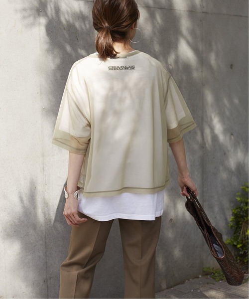 FRAMeWORK（フレームワーク）の「シアーTシャツ2◆（Tシャツ/カットソー・レディース・レンガ/ベージュ/アイボリー・FREE）」の14枚目の写真