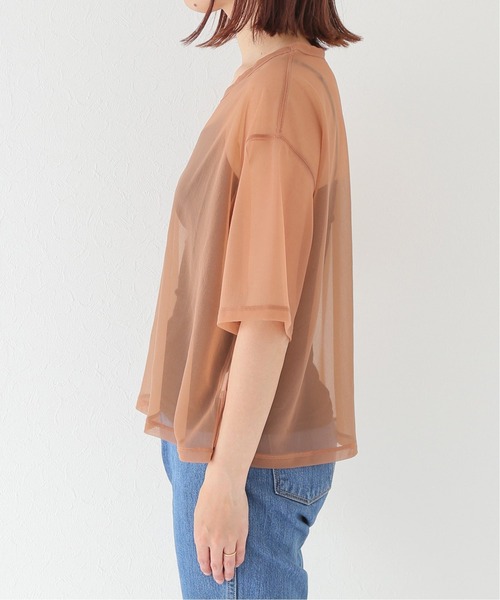 FRAMeWORK（フレームワーク）の「シアーTシャツ2◆（Tシャツ/カットソー・レディース・レンガ/ベージュ/アイボリー・FREE）」の6枚目の写真