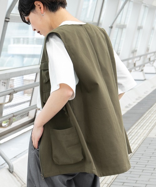 kutir(クティール)の「フィッシングベスト(ベスト・レディース・ホワイト/ブラック/カーキ・FREE)」の16枚目の写真