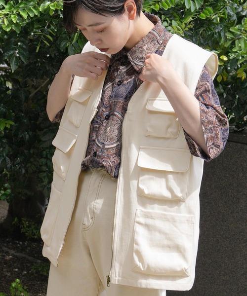 kutir(クティール)の「フィッシングベスト(ベスト・レディース・ホワイト/ブラック/カーキ・FREE)」の6枚目の写真