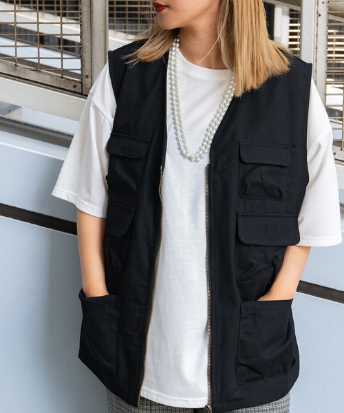 kutir(クティール)の「フィッシングベスト(ベスト・レディース・ホワイト/ブラック/カーキ・FREE)」の8枚目の写真