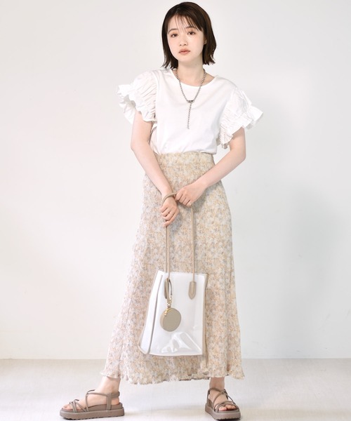 RETRO GIRL（レトロガール）の「袖切替Tee（Tシャツ/カットソー・レディース・ブラック/オフホワイト/オレンジ・FREE）」の11枚目の写真