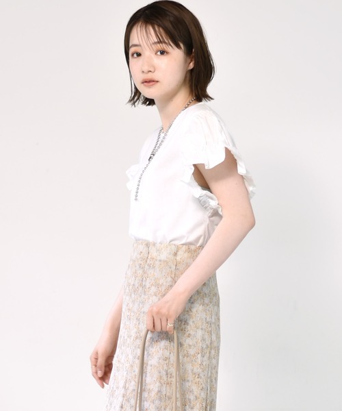 RETRO GIRL（レトロガール）の「袖切替Tee（Tシャツ/カットソー・レディース・ブラック/オフホワイト/オレンジ・FREE）」の10枚目の写真