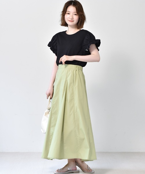 RETRO GIRL（レトロガール）の「袖切替Tee（Tシャツ/カットソー・レディース・ブラック/オフホワイト/オレンジ・FREE）」の22枚目の写真