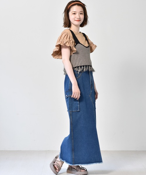 RETRO GIRL（レトロガール）の「袖切替Tee（Tシャツ/カットソー・レディース・ブラック/オフホワイト/オレンジ・FREE）」の18枚目の写真