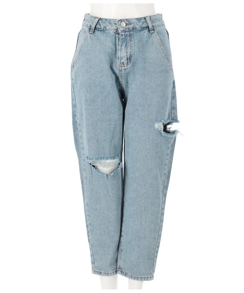 ANAP（アナップ）の「サイドカットデニムテーパードパンツ（デニムパンツ・レディース・ブルー・M/S）」の9枚目の写真