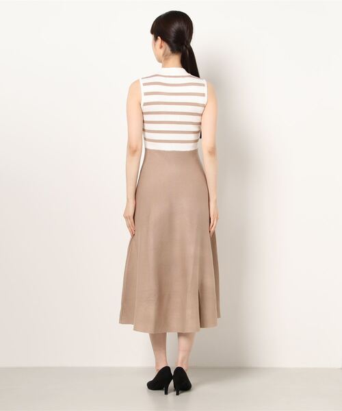 KOBE LETTUCE（コウベレタス）の「フィットアンドフレアノースリニットワンピース（ワンピース・レディース・ホワイト/ミント/ブラック/ブラウン系その他/ブルー系その他・FREE）」の10枚目の写真