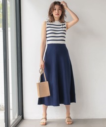 KOBE LETTUCE | フィットアンドフレアノースリニットワンピース(ワンピース)